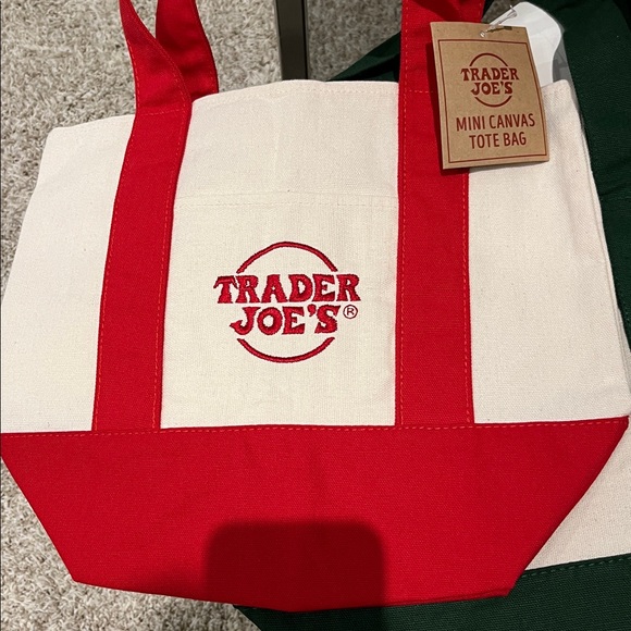 Trader Joe's Canvas Mini Tote Bags Set - Picture 3 of 7